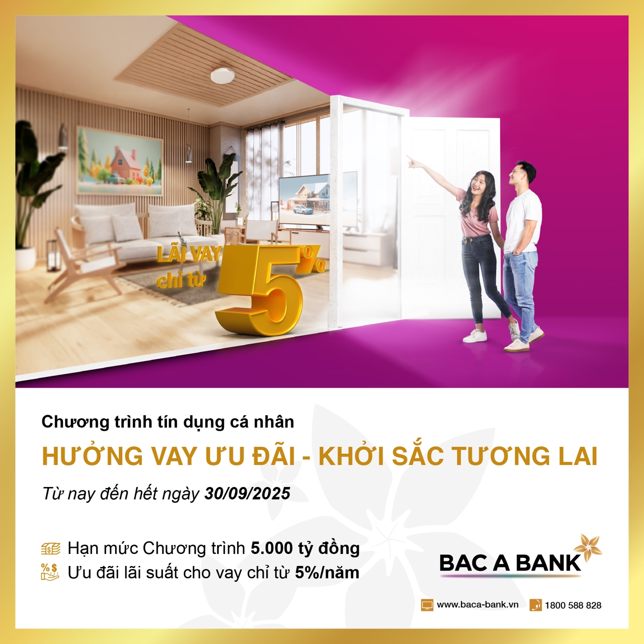 (TIN CHUYÊN ĐỀ CỦA PTBT HẠ) Khách hàng cá nhân hưởng lãi vay ưu đãi từ BAC A BANK dịp đầu năm 2025