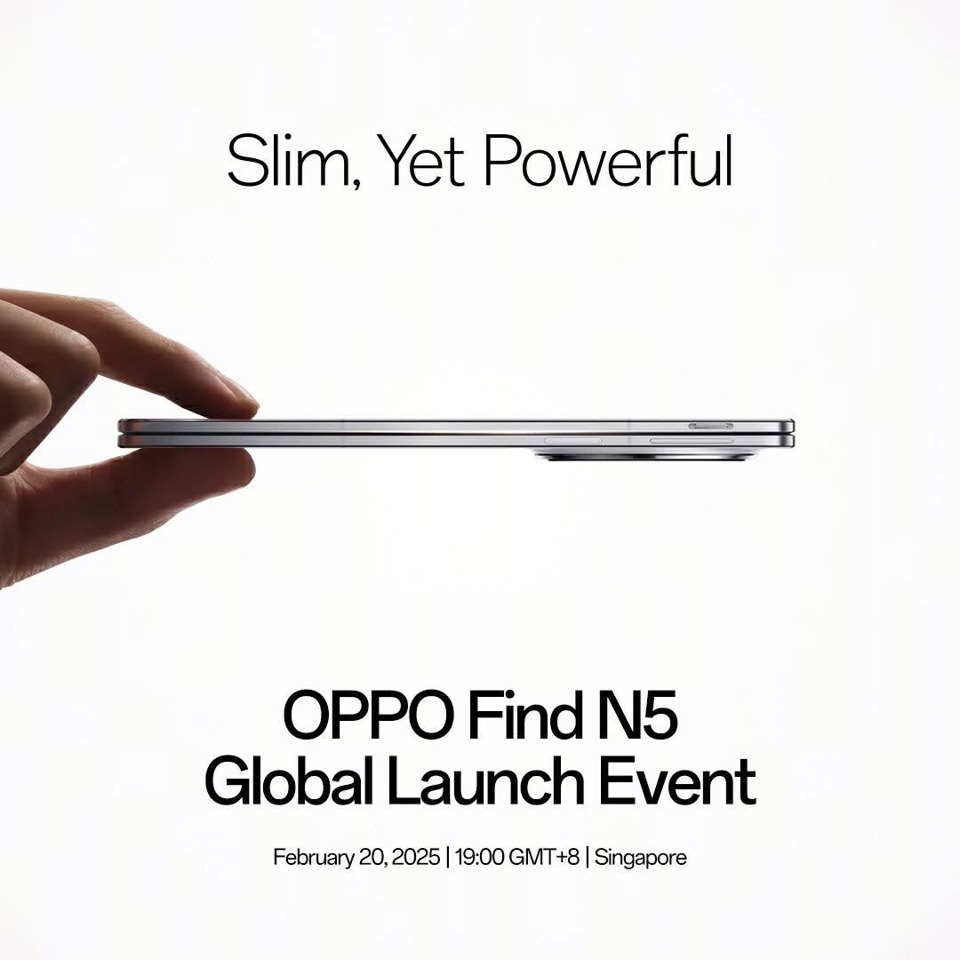 Oppo Find N5 sẽ là smartphone gập mỏng nhất thế giới