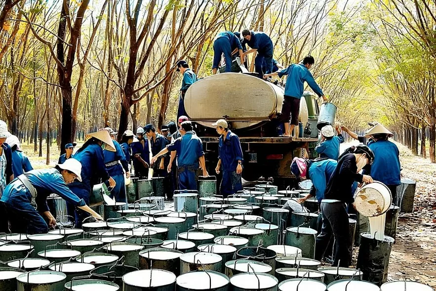 Xuất khẩu cao su sang Malaysia tăng gấp hơn 5 lần