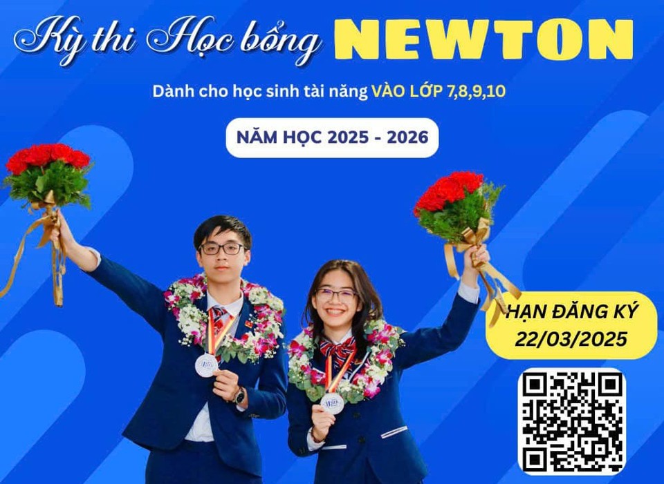 Kỳ thi Học bổng Newton - cơ hội để học sinh nhận mức học bổng lên đến 100% học phí của nhà trường.