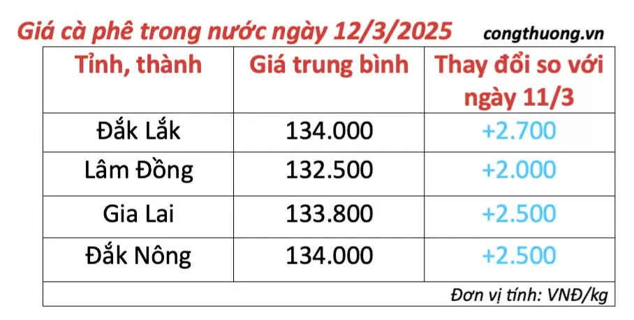 Dự báo giá cà phê ngày mai 13/3/2025 xu hướng 'chững lại'