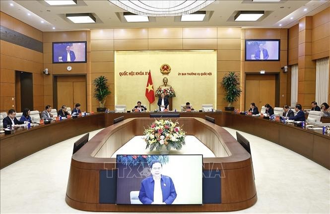 Chủ tịch Quốc hội Trần Thanh Mẫn phát biểu. Ảnh: TTXVN