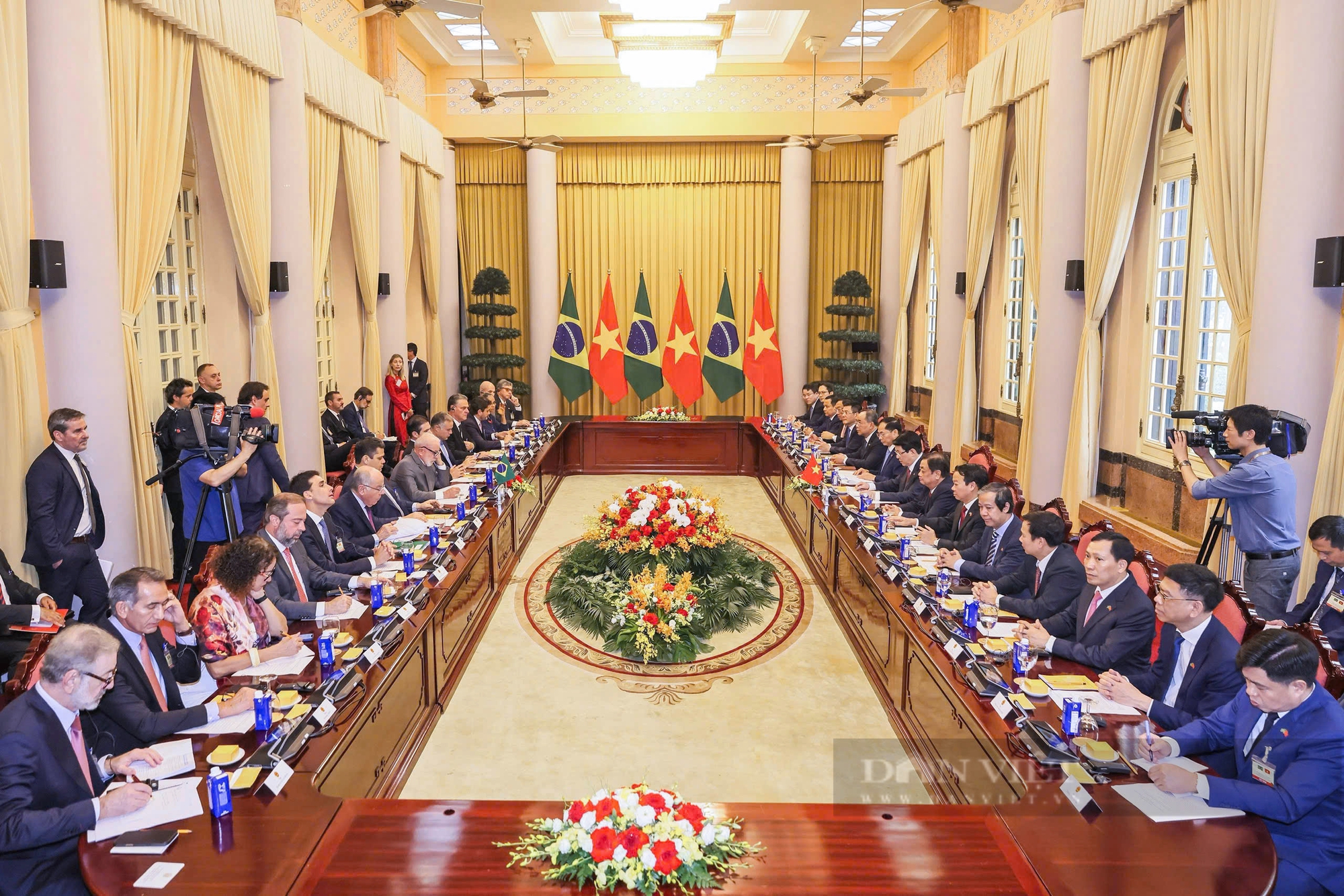 Hình ảnh Chủ tịch nước Lương Cường chủ trì Lễ đón Tổng thống Brazil Luiz Inacio Lula da Silva - Ảnh 6.