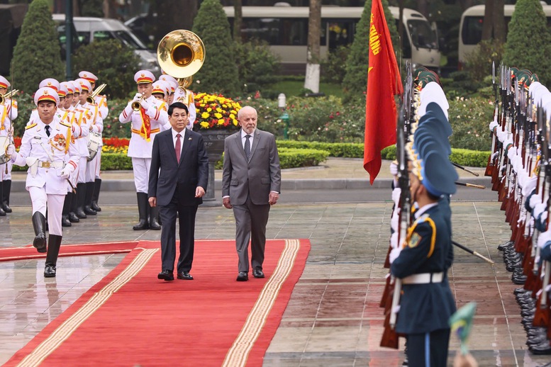 Chủ tịch nước Lương Cường chủ trì lễ đón chính thức Tổng thống Brazil- Ảnh 3. Chủ tịch nước Lương Cường chủ trì lễ đón chính thức Tổng thống Brazil- Ảnh 3.