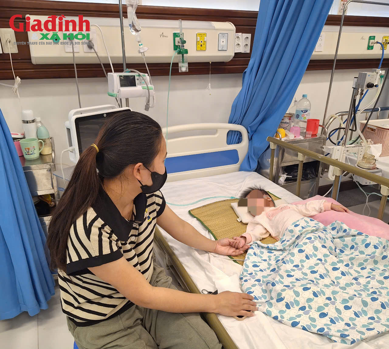 Bên trong khu cách ly điều trị sởi tại Bệnh viện Nhi Hà Nội - Ảnh 4. Bên trong khu cách ly điều trị sởi tại Bệnh viện Nhi Hà Nội - Ảnh 4.
