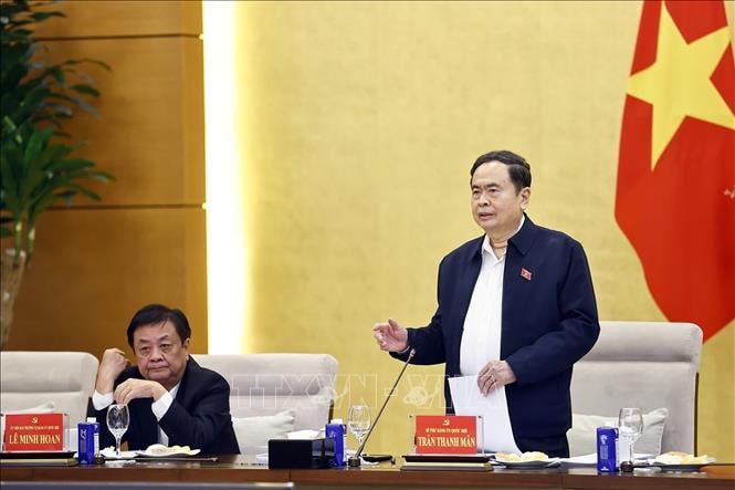 Chủ tịch Quốc hội Trần Thanh Mẫn phát biểu. Ảnh: TTXVN