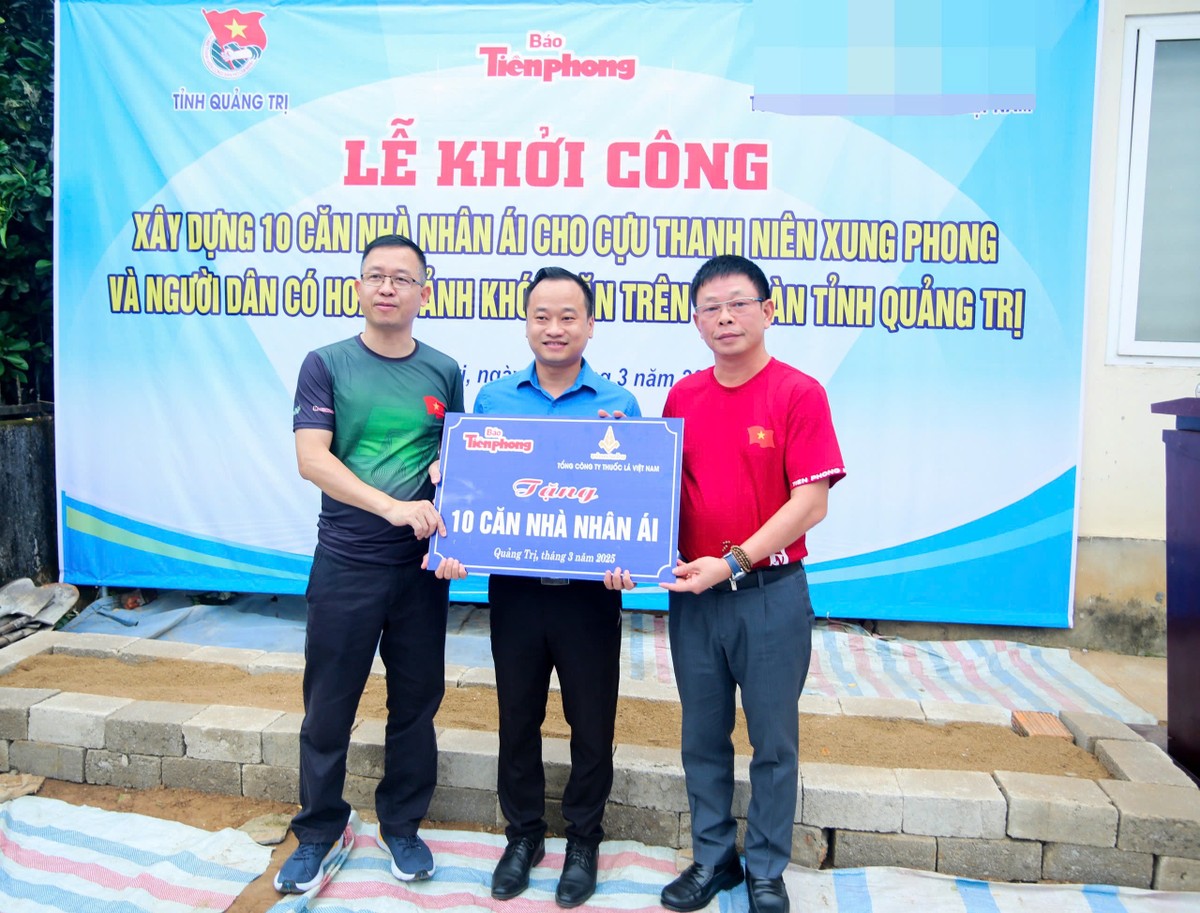 khoi cong xay dung 10 can nha cho cuu thanh nien xung phong va ho ngheo tinh quang tri hinh 1