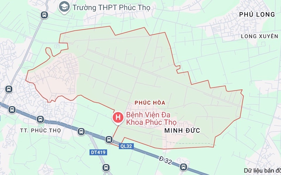 Địa phận xã Phúc Hoà (huyện Phúc Thọ), nơi dự kiến xây dựng nhà ở thấp tầng.