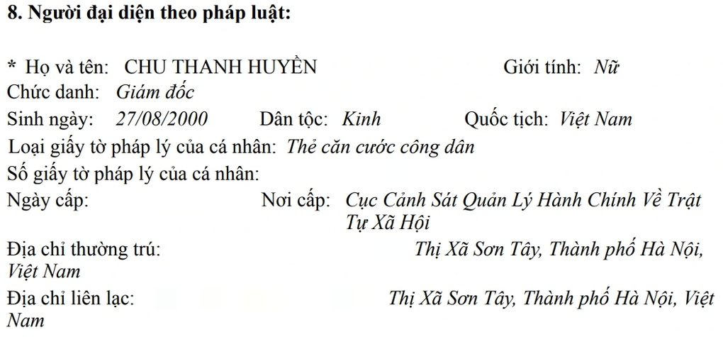Hé lộ về công ty của vợ Quang Hải thành lập - 1 Hé lộ về công ty của vợ Quang Hải thành lập - 1