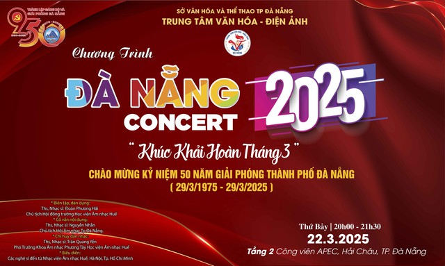 Hòa nhạc “Đà Nẵng - Khúc khải hoàn tháng 3” sắp diễn ra tại Công viên Apec - Ảnh 1. Hòa nhạc “Đà Nẵng - Khúc khải hoàn tháng 3” sắp diễn ra tại Công viên Apec - Ảnh 1.