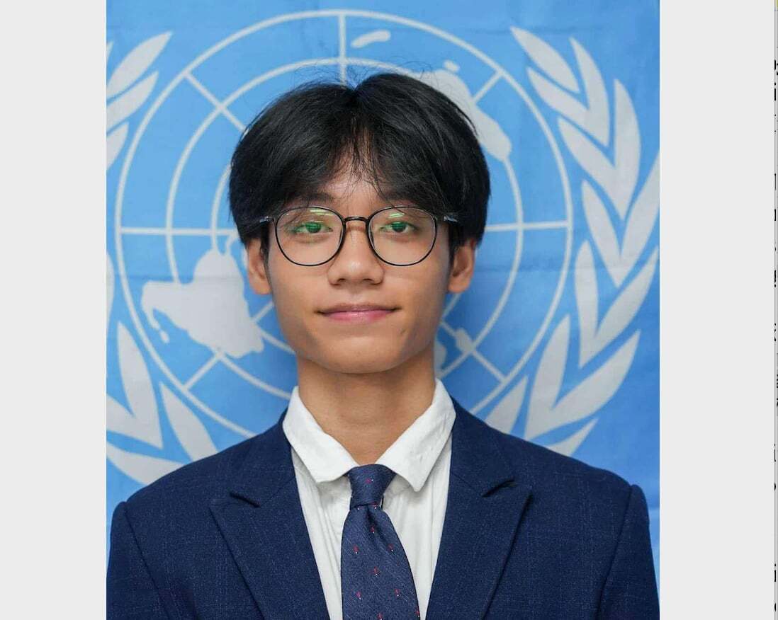 Nguyễn Tiến Đạt, học sinh trường quốc tế Liên hợp quốc Hà Nội.