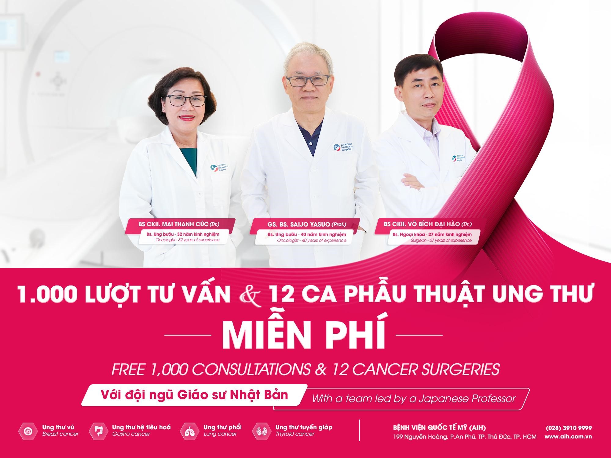 Khám ung thư miễn phí cùng đội ngũ giáo sư Nhật Bản tại Bệnh viện AIH - Ảnh 1.