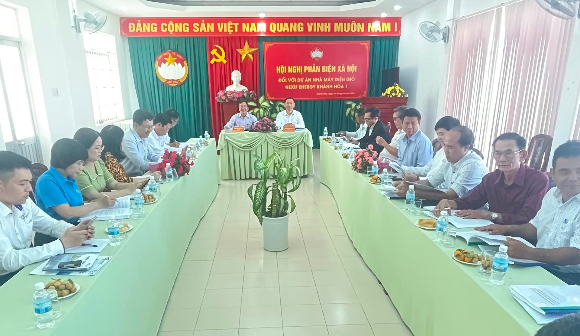 Ủy ban Mặt trận Tổ quốc Việt Nam tỉnh Khánh Hòa, tổ chức hội nghị phản biện xã hội về việc xem xét đầu tư dự án Nhà máy điện gió Nexif Energy Khánh Hòa 1.