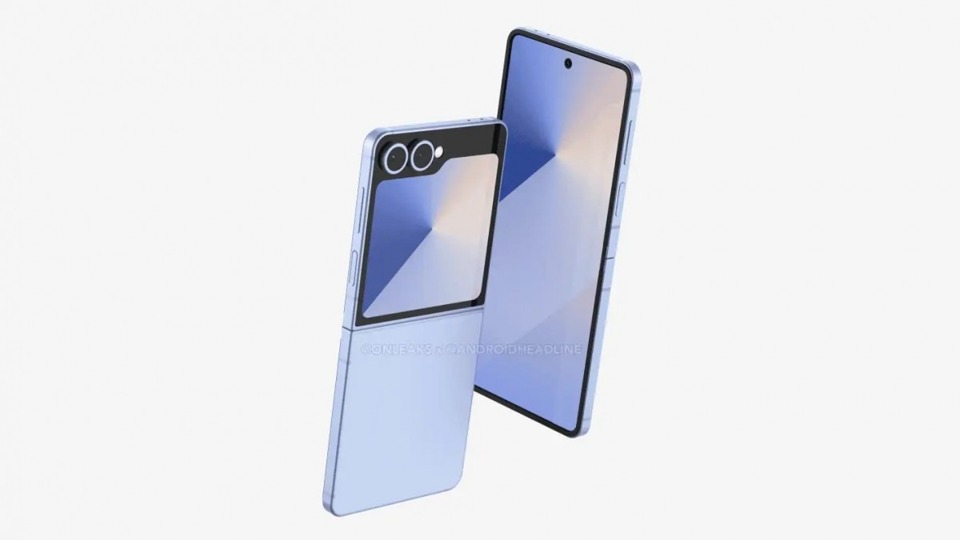 Lộ ảnh render sắc nét của Galaxy Z Flip7.