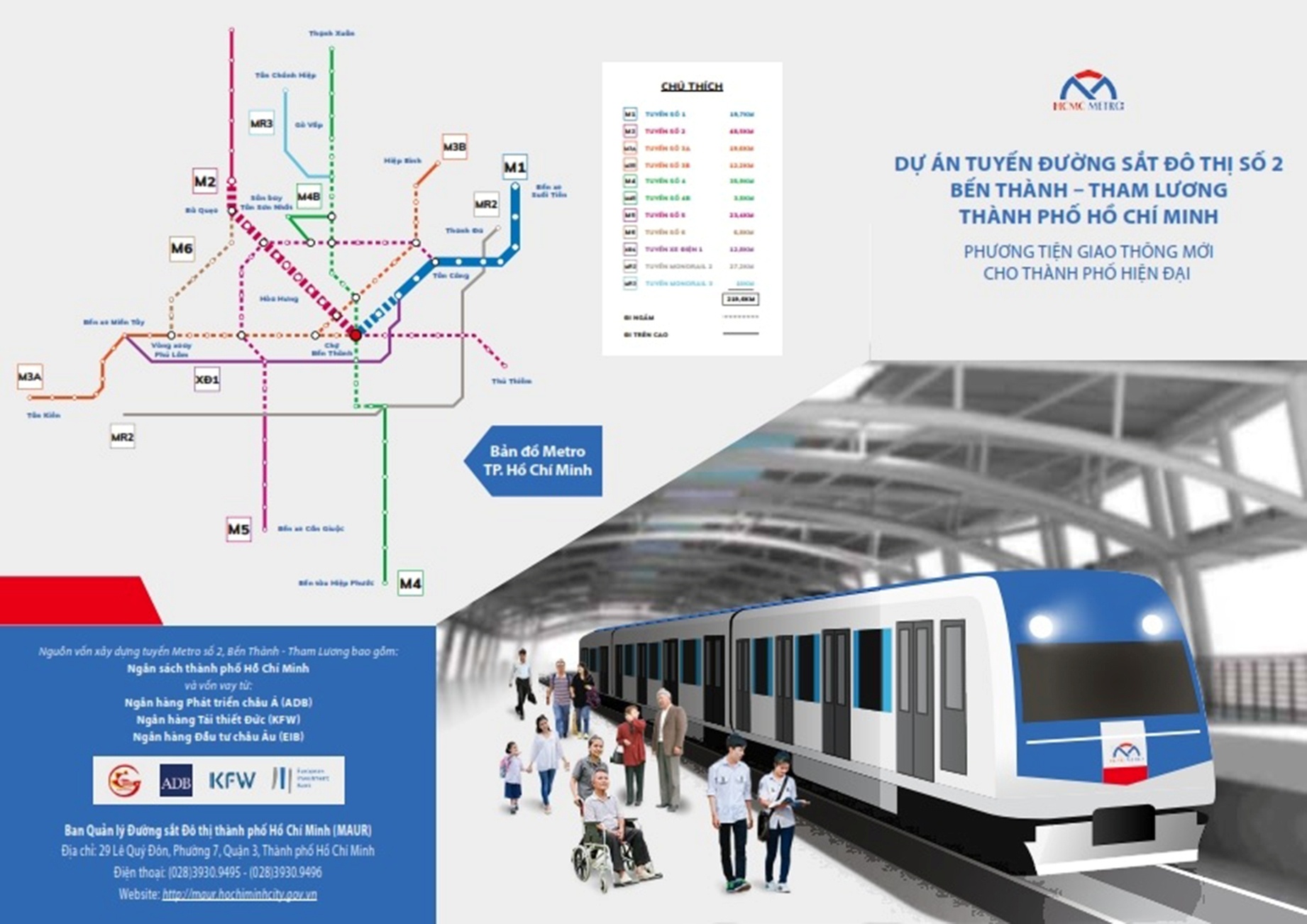 TP. Hồ Chí Minh xây dựng tuyến metro số 2 bằng vốn ngân sách