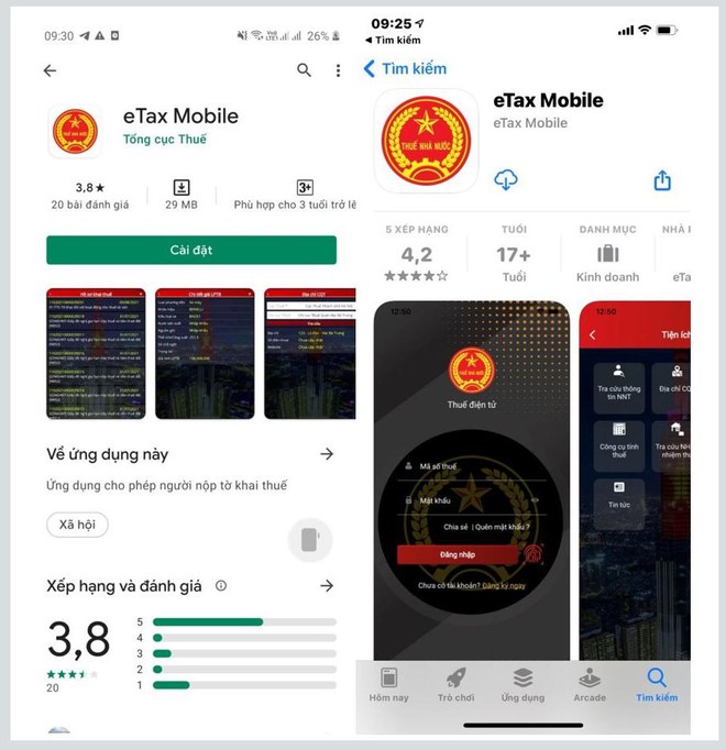 Ứng dụng eTax Mobile sẽ tạm dừng hoạt động từ chiều nay