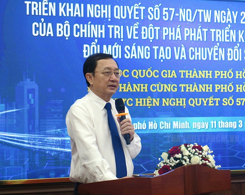 PGS.TS Huỳnh Thành Đạt, Phó Ban Tuyên giáo và Dân vận Trung ương: “TP HCM cần tiên phong trong thực hiện Nghị quyết 57”.