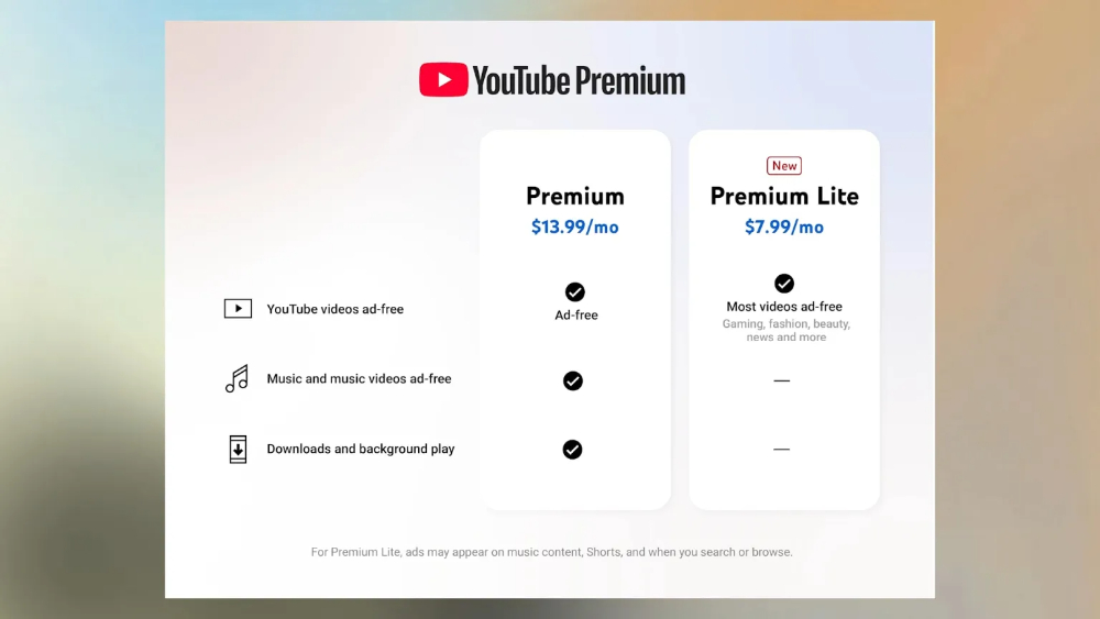 YouTube Premium Lite ra mắt - Ảnh 1.