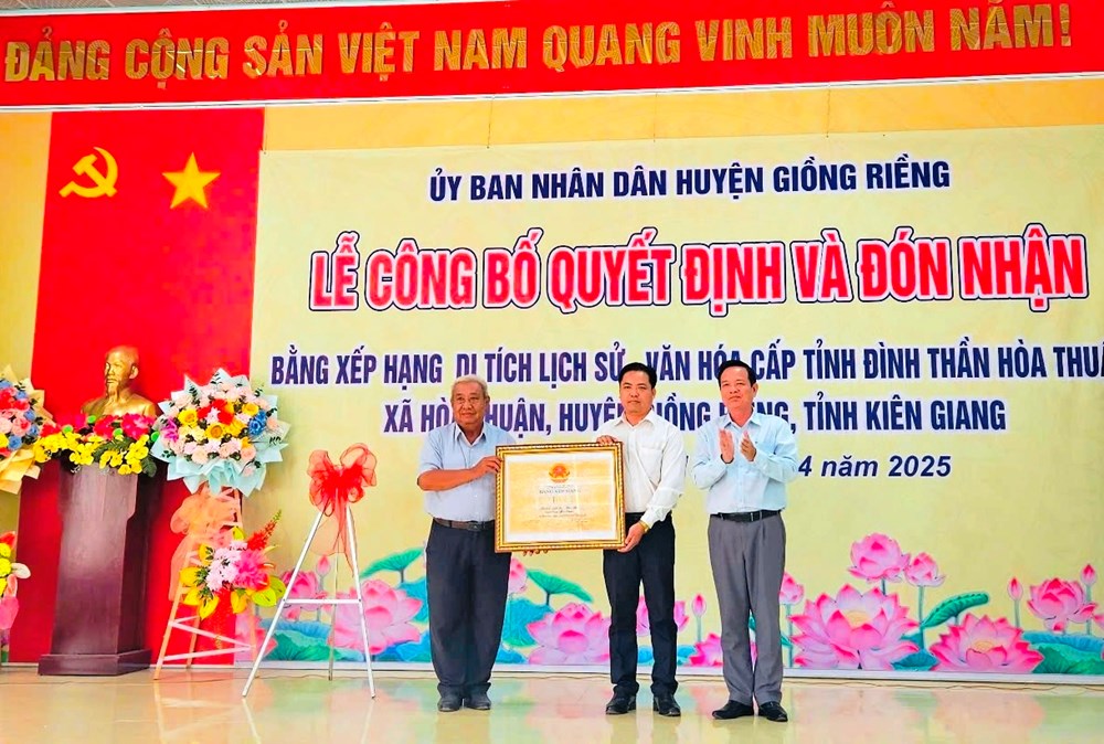 Kiên Giang xếp hạng di tích lịch sử - văn hóa Đình thần Hoà Thuận - ảnh 1